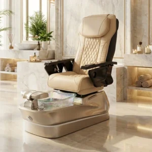 Luxury Ergonomic Electric 3 Motors Gold Base Spa Salon Cosmetic Beauty Massage Tab