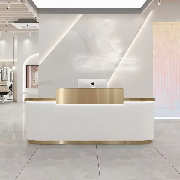 Gold Plated Reception Desk Beauty