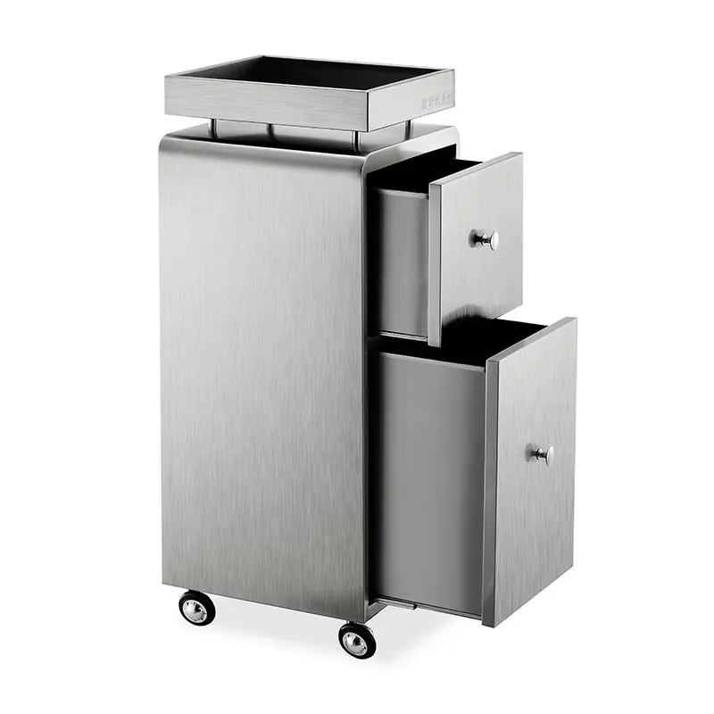 Silver Stainless Steel Storage trolley - Image 2