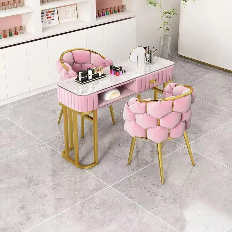Multifunctional Nail Art Table and Chair Set - Image 1