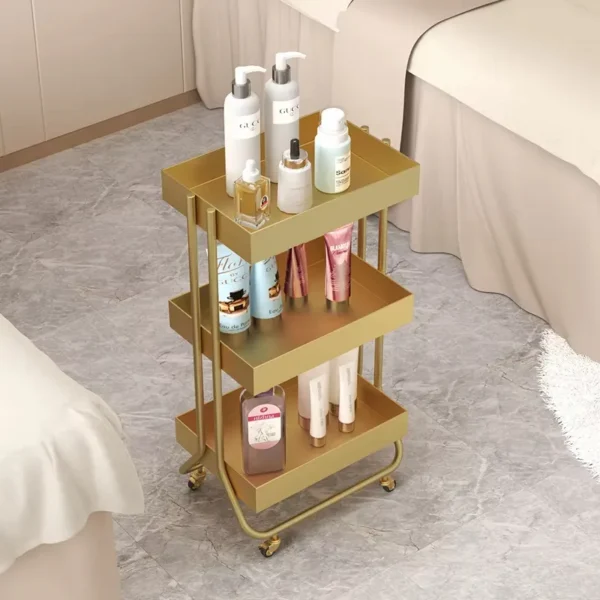 Multi-Tier Metal Salon Trolley