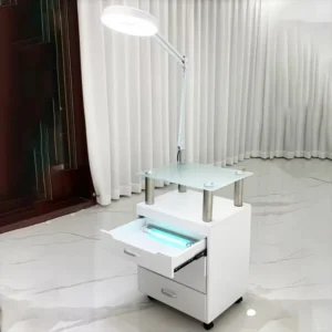 Multifunctional Salon Trolley With Foldable Lamp - Image 2