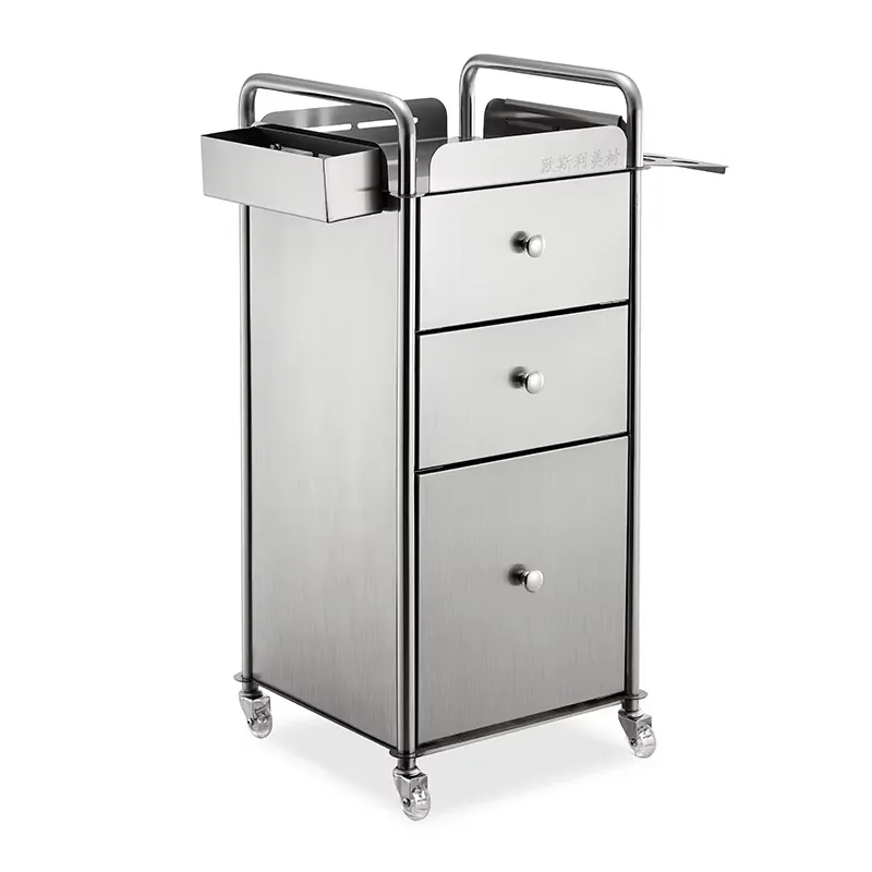 Silver Stainless Steel Storage trolley - Image 4