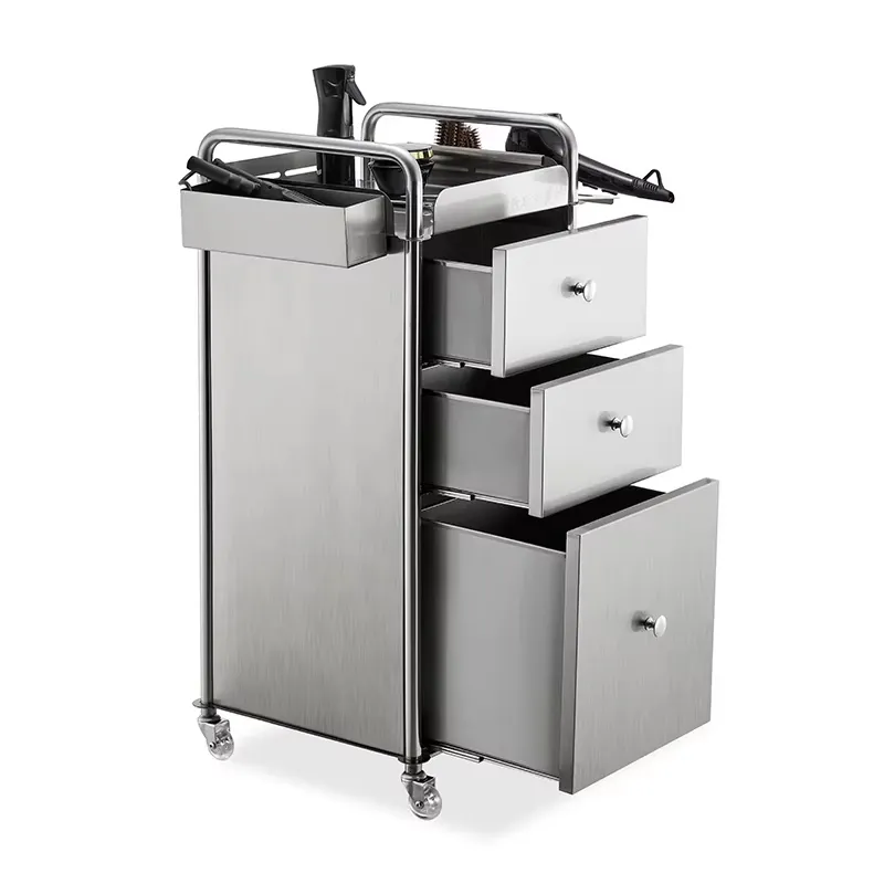Silver Stainless Steel Storage trolley - Image 1