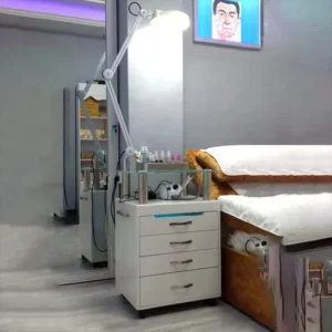 Multifunctional Salon Trolley With Foldable Lamp - Image 4