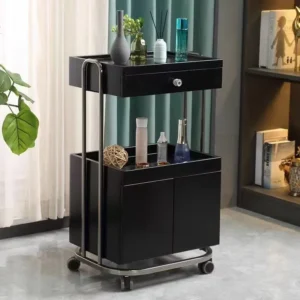 Salon Gold-Framed Dual-Storage Trolley - Image 4