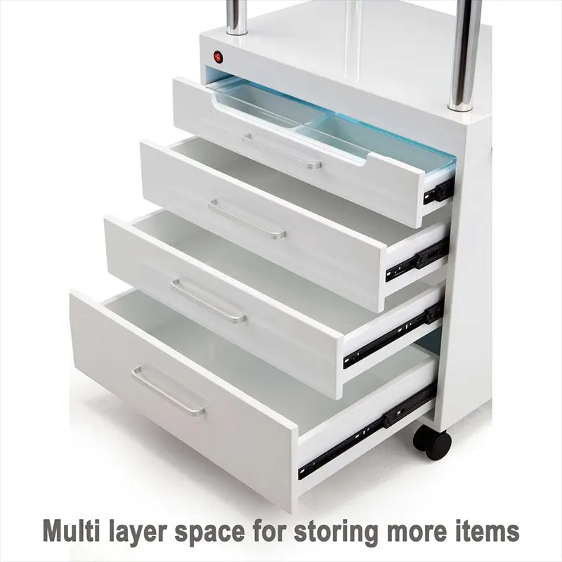 Multifunctional Salon Trolley With Foldable Lamp - Image 5