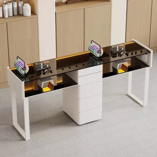 Salon Nail Table with Dust Collector