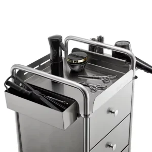 Silver Stainless Steel Storage trolley - Image 6