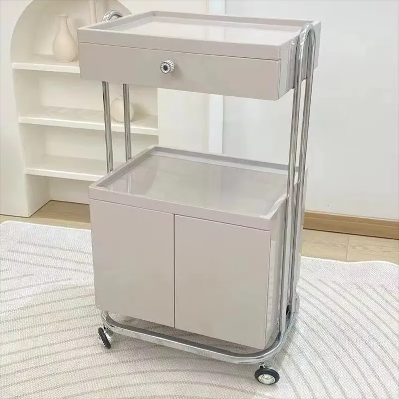 Salon Gold-Framed Dual-Storage Trolley - Image 6